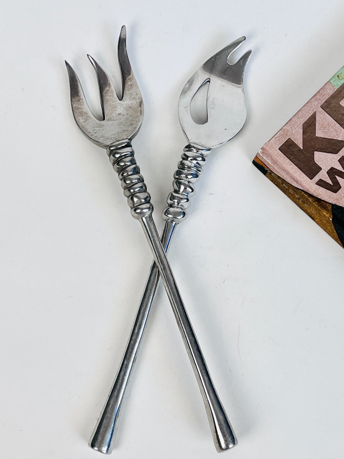 Vintage Aluminum Salad Servers