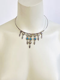 Vintage Sterling & Mother of Pearl Necklace by QT Quoc