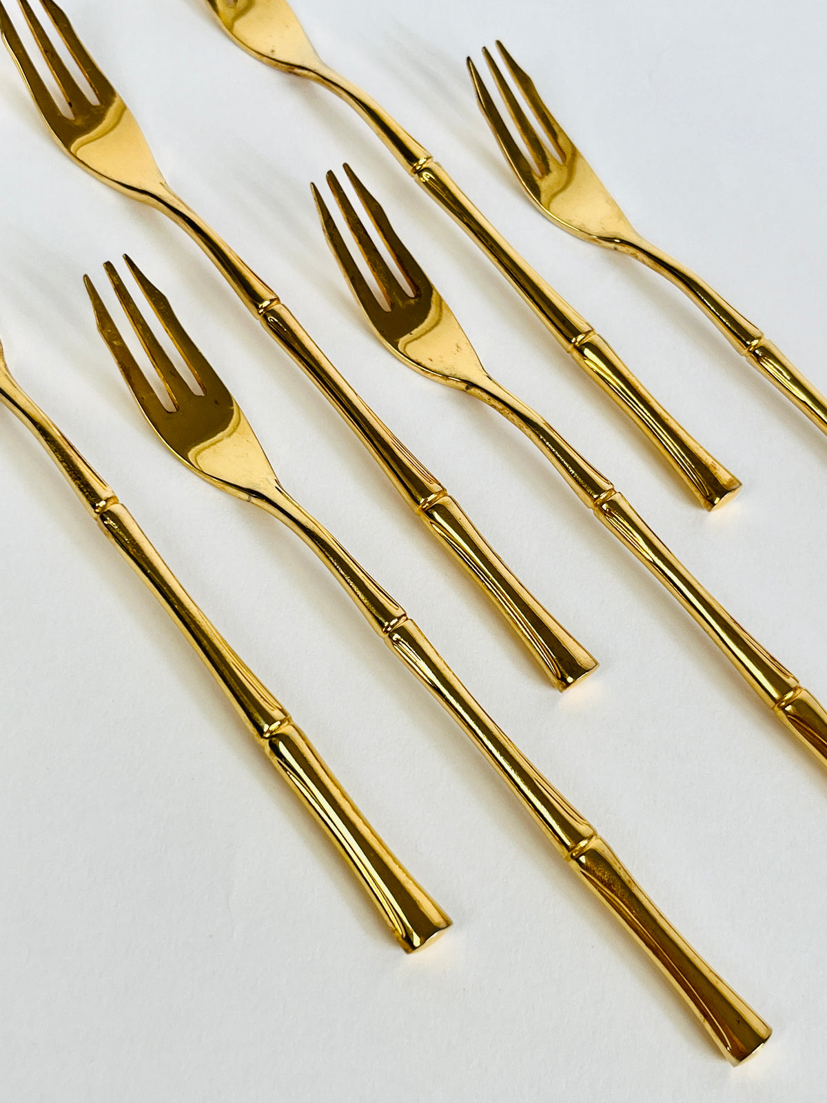 Vintage Gold-Plated Cocktail Forks