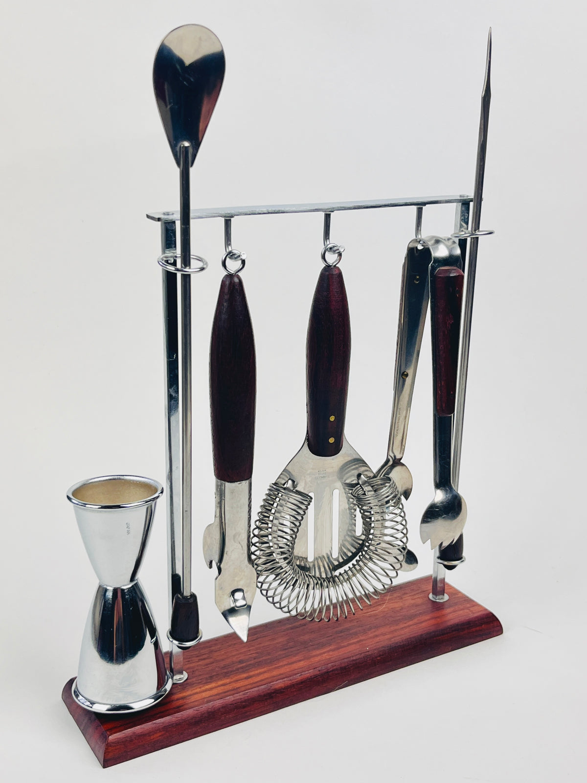 Vintage Mid-Century Bar Tools Set, 7pc