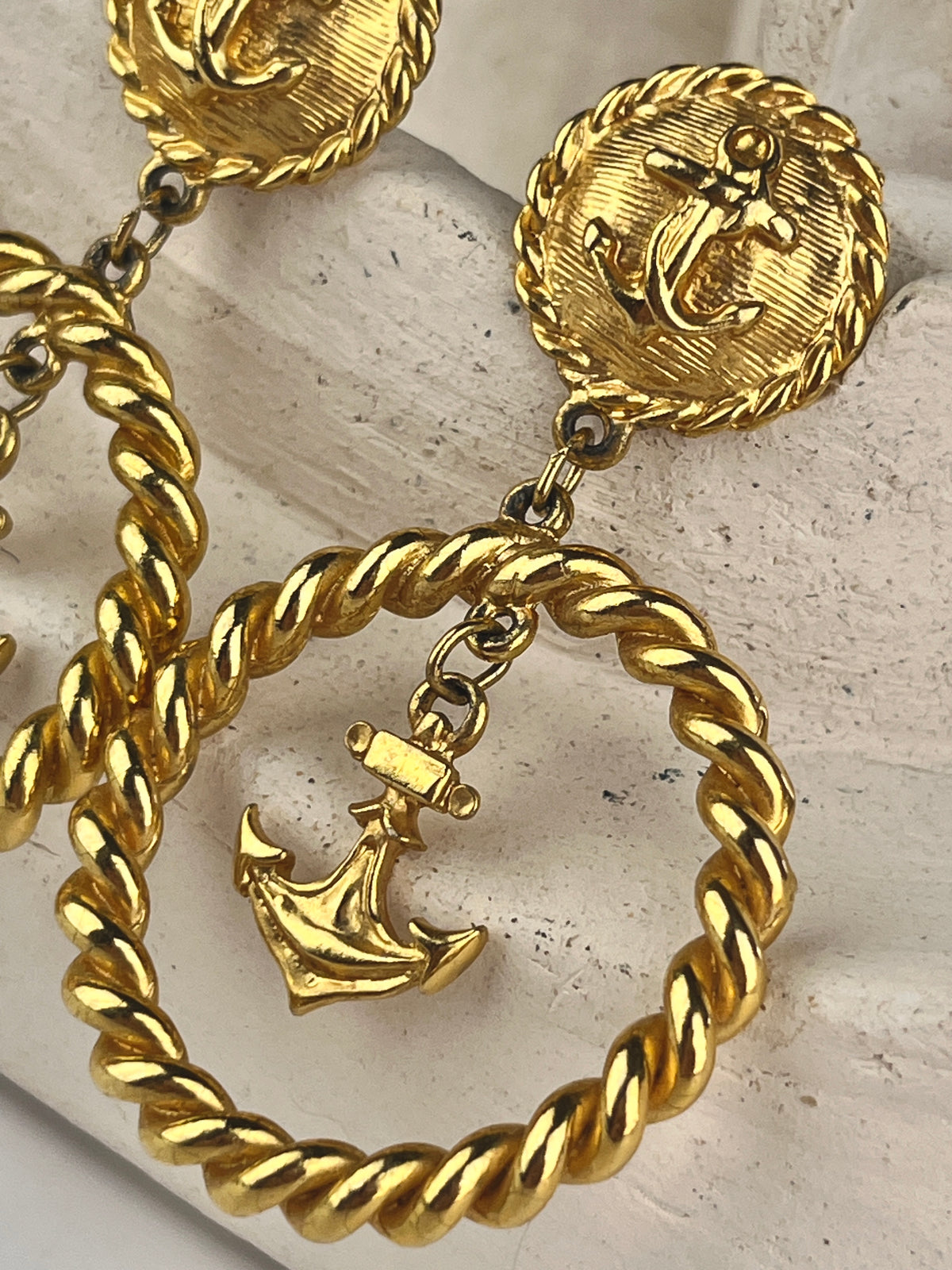 Vintage Nautical Anchor Earrings