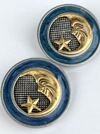 Vintage Celestial Moon & Star Earrings