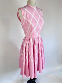 Vintage 1950s Pink Gingham Dress
