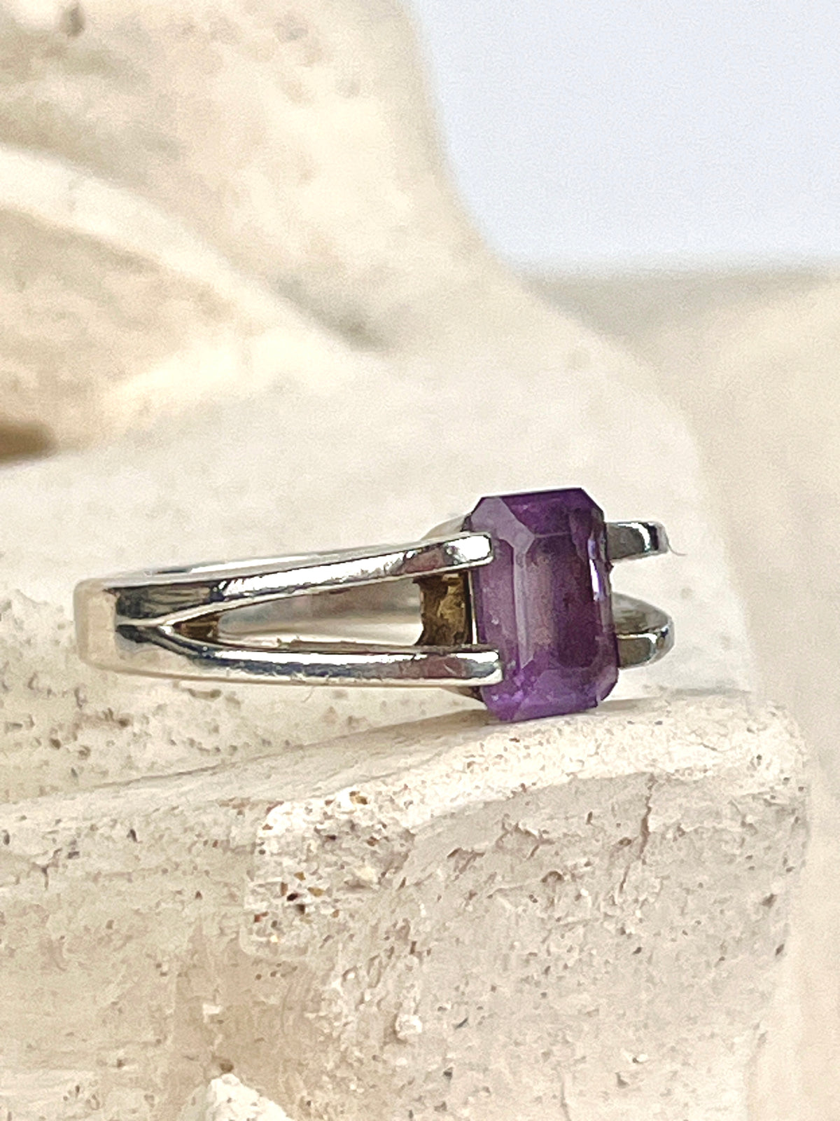 Vintage Sterling Amethyst Ring