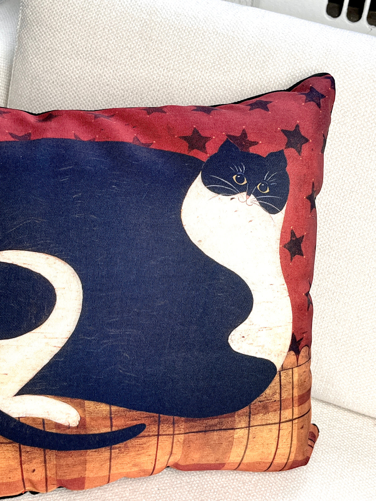 Vintage Cat Throw Pillow by Warren Kimble