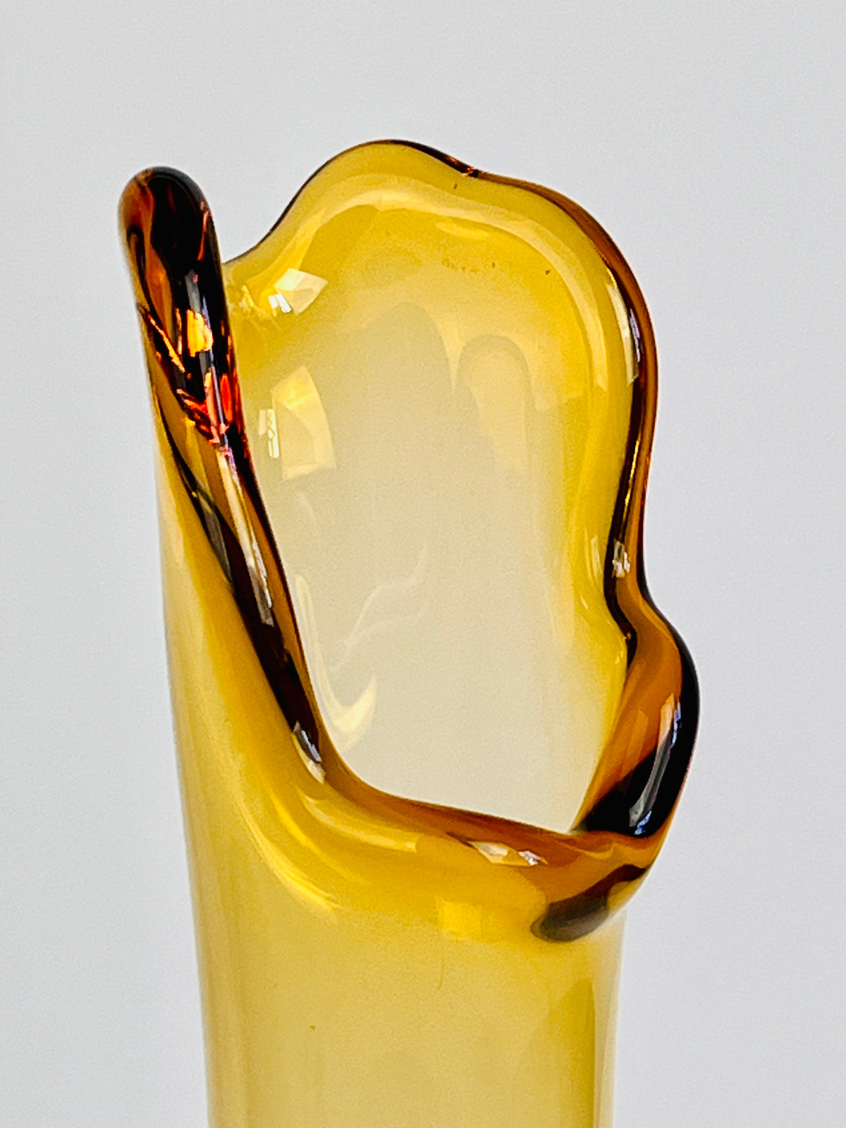 MCM Amber Glass Vase