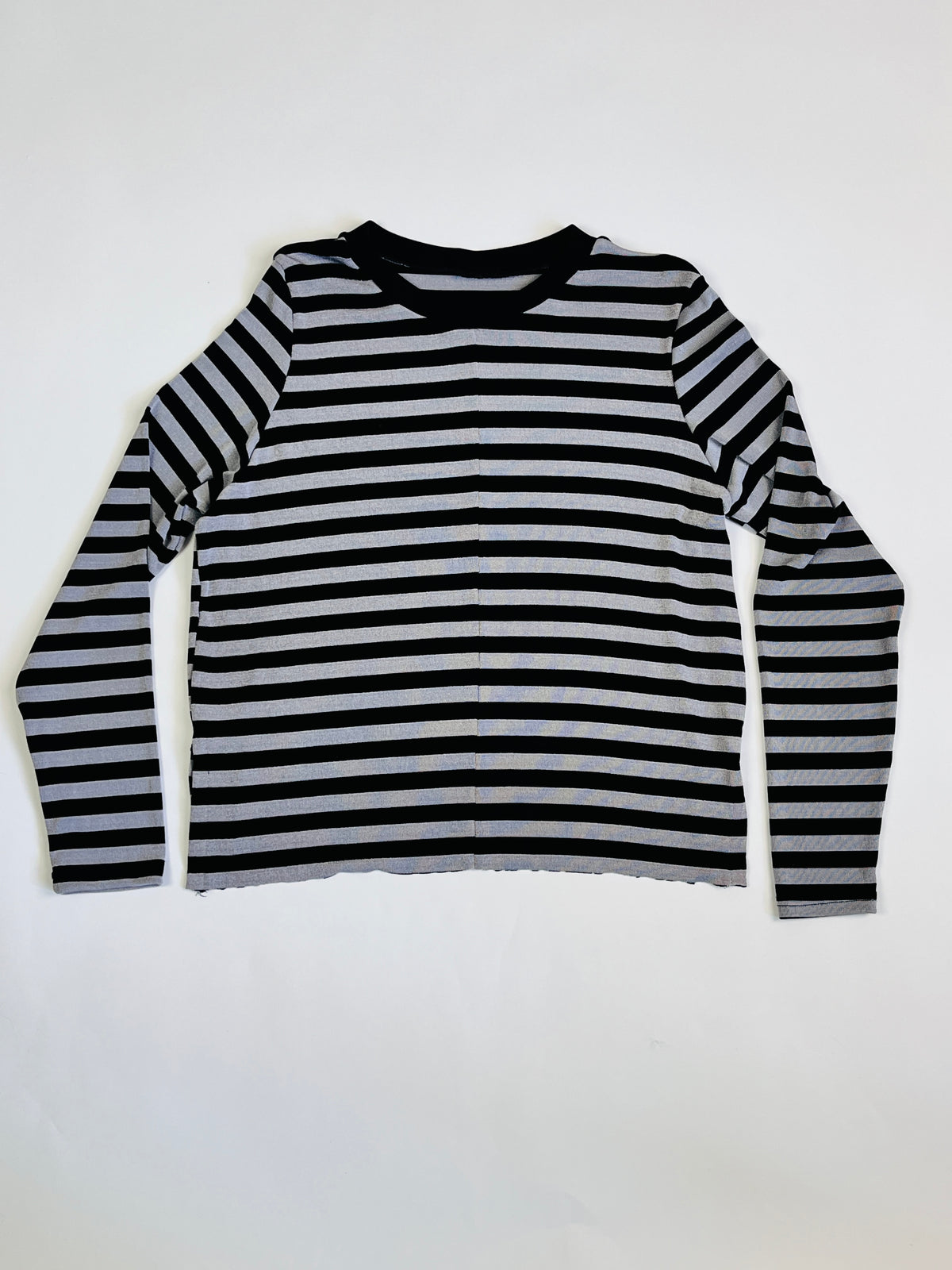 Vintage Black and Silver Striped Top