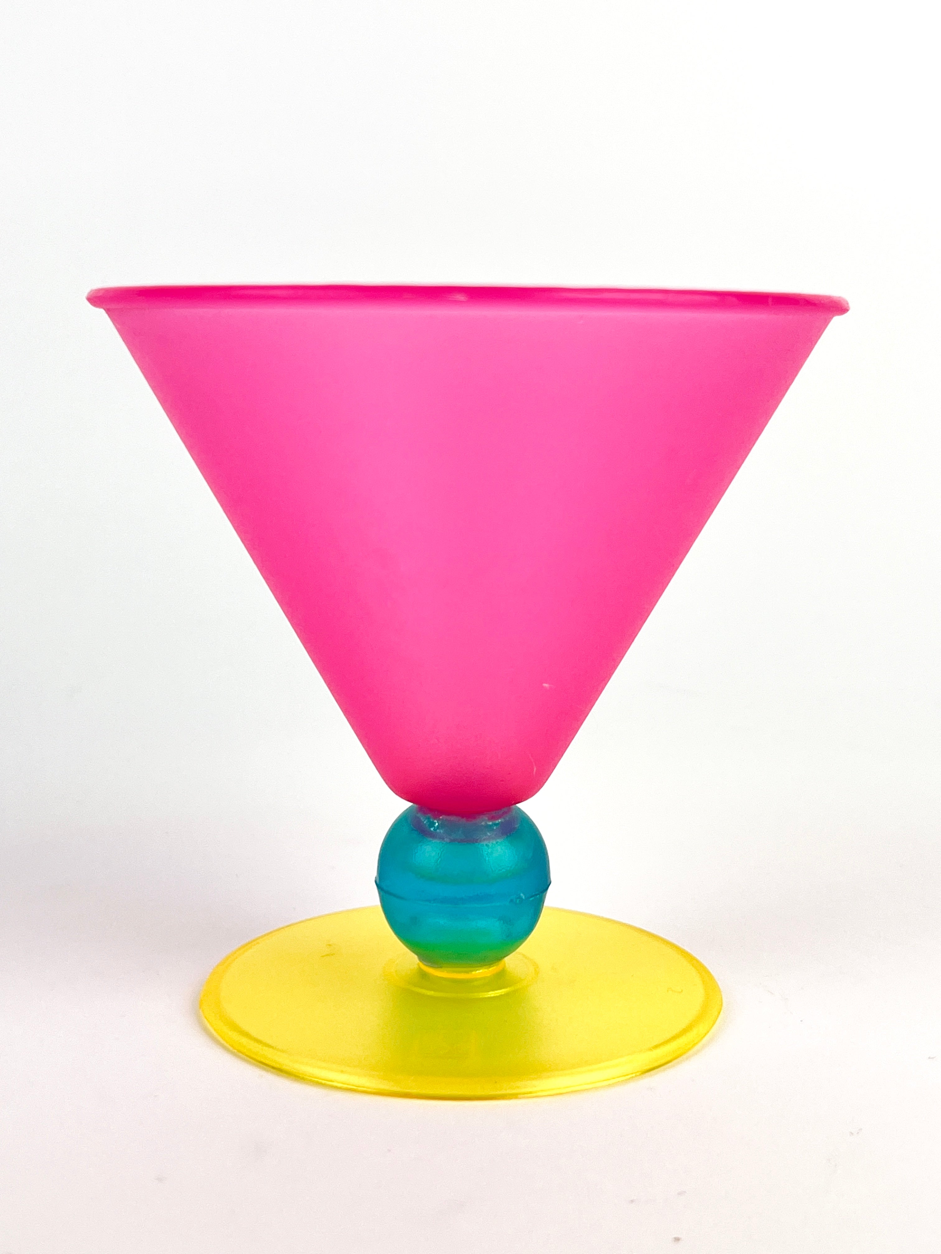 Outlet Postmodern Memphis Style Martini Cocktail Glasses