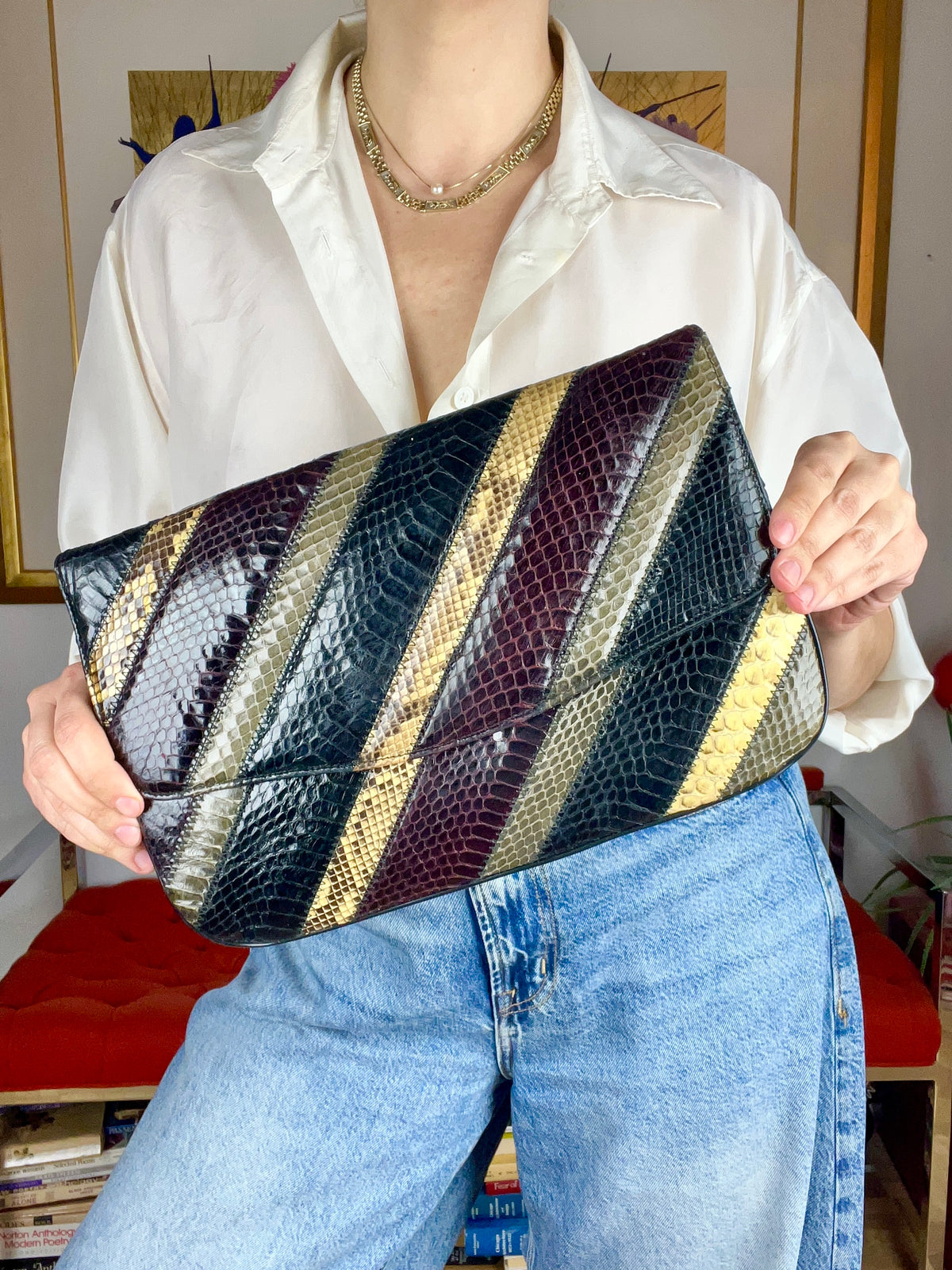 Vintage Snakeskin Bag