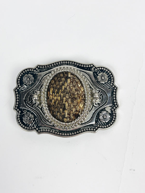 Vintage Snakeskin Belt Buckle
