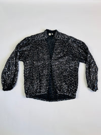 Vintage Black Sequin Jacket / Top