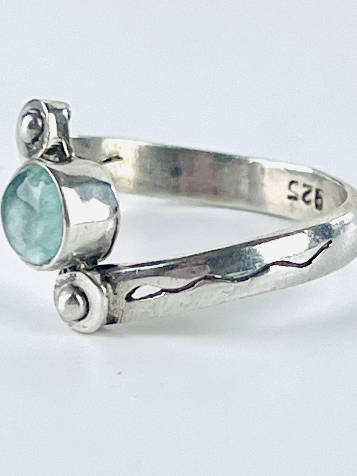 Vintage Sterling & Aquamarine Ring