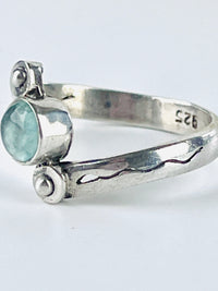 Vintage Sterling & Aquamarine Ring