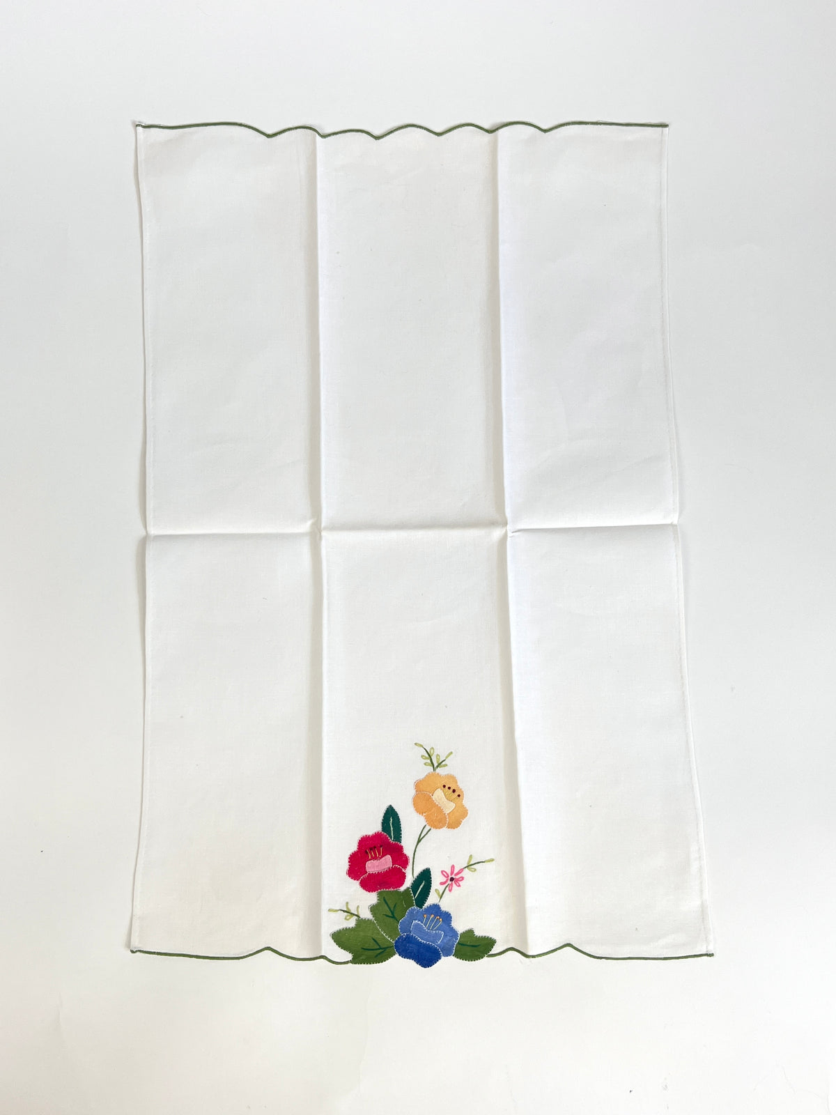 Vintage Floral Linen Guest Towel