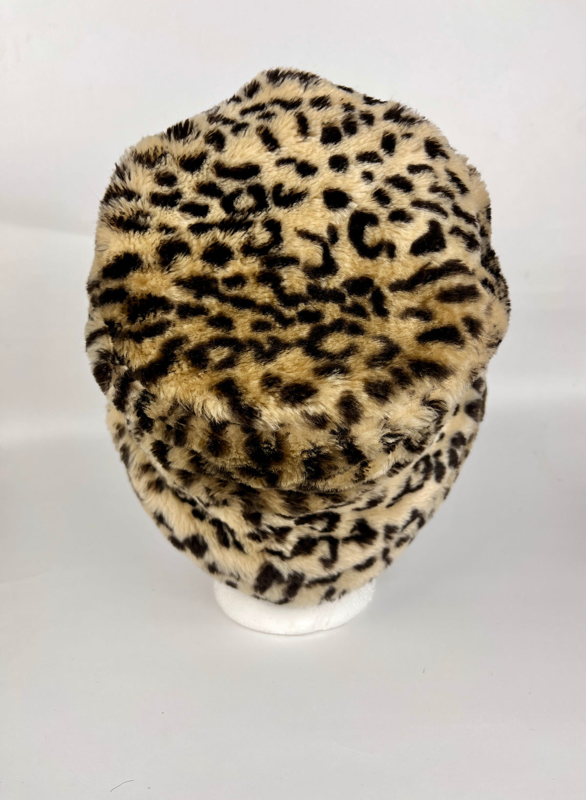 Vintage Leopard Faux Fur Bucket Hat