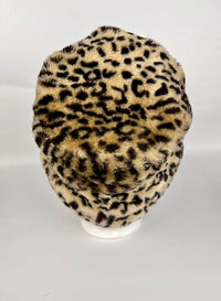 Vintage Leopard Faux Fur Bucket Hat