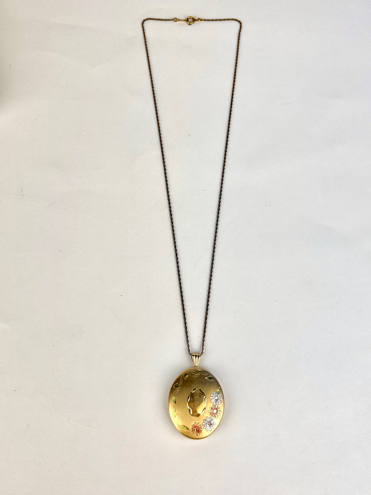 Vintage 14k Gold-Filled Engraved Floral Locket