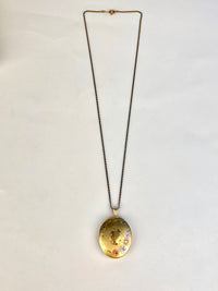 Vintage 14k Gold-Filled Engraved Floral Locket