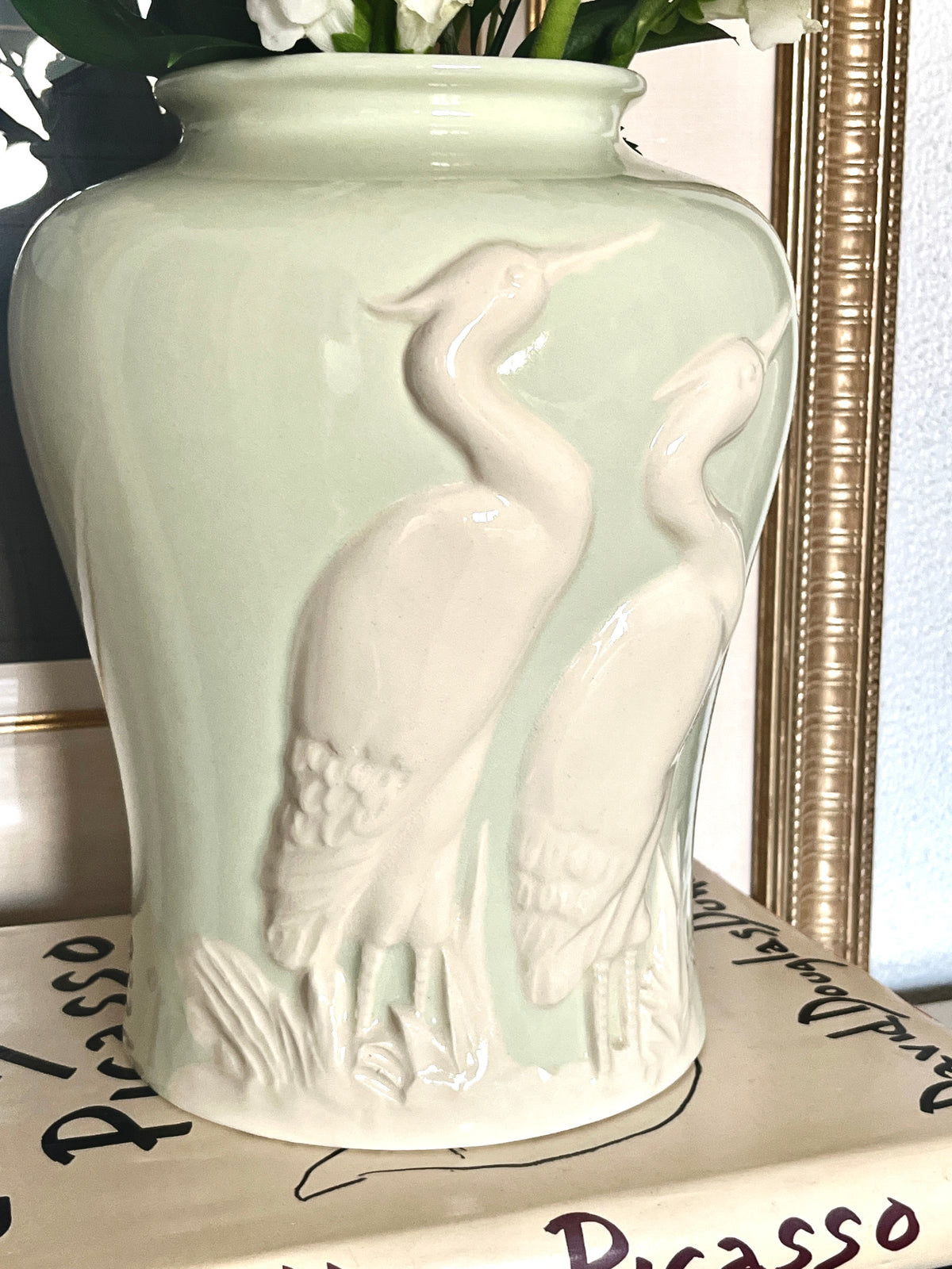 Vintage Art Deco Egret Vase