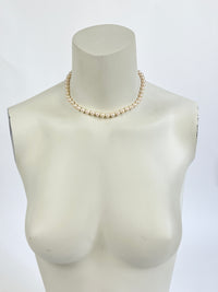 Vintage Faux Pearl & Rose Necklace