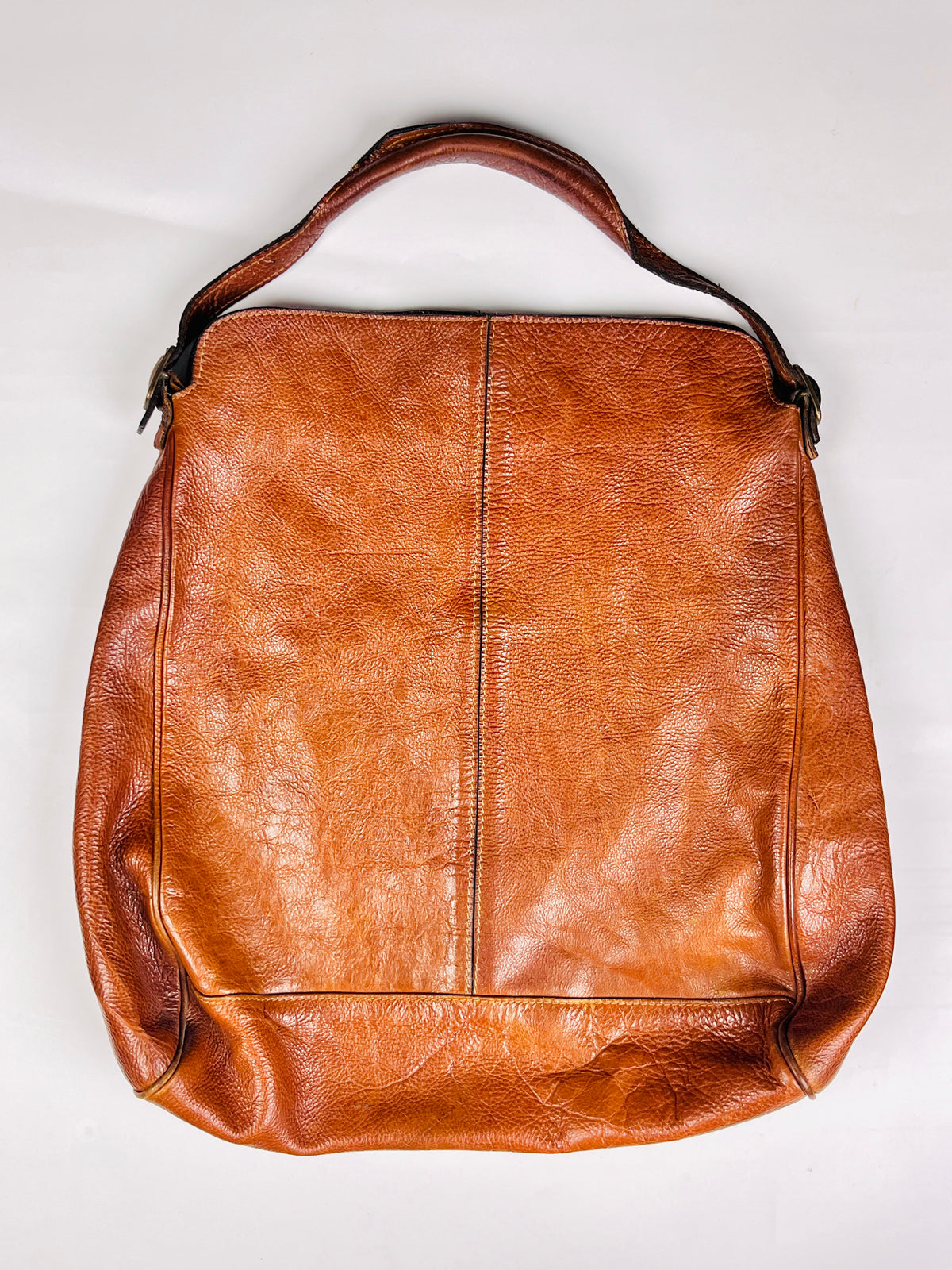 Vintage Tobacco Brown Leather Bag