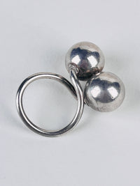 Vintage Modernist Sterling Kisslock Ring
