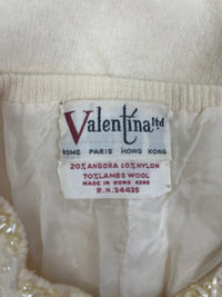 Vintage Beaded Angora & Wool Sweater