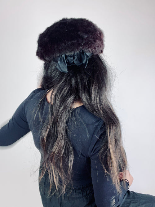 Vintage 50s Brown Genuine Fur Hat – Dovetail display picture 2