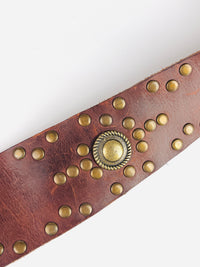Bronze Studded Leather Belt