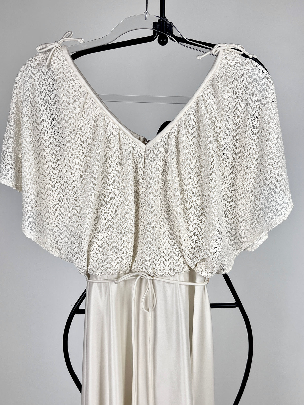 Vintage 70s White Maxi Dress