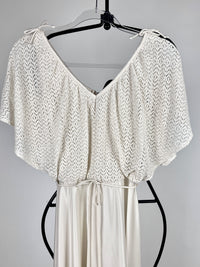 Vintage 70s White Maxi Dress