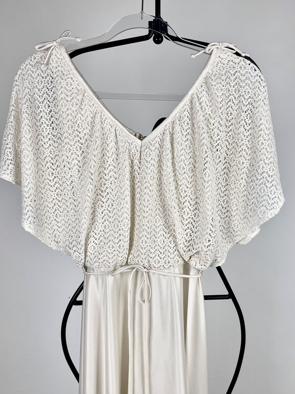 Vintage 70s White Maxi Dress