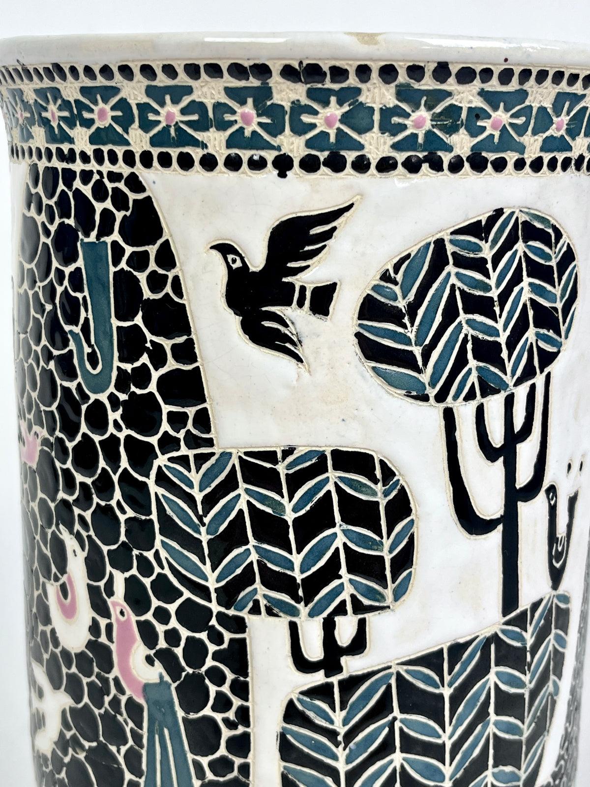 Mid-20th Century Ceramic Umbrella Stand
