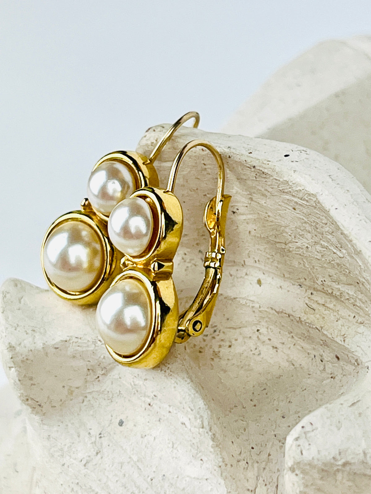 Vintage Money Faux Pearl Earrings