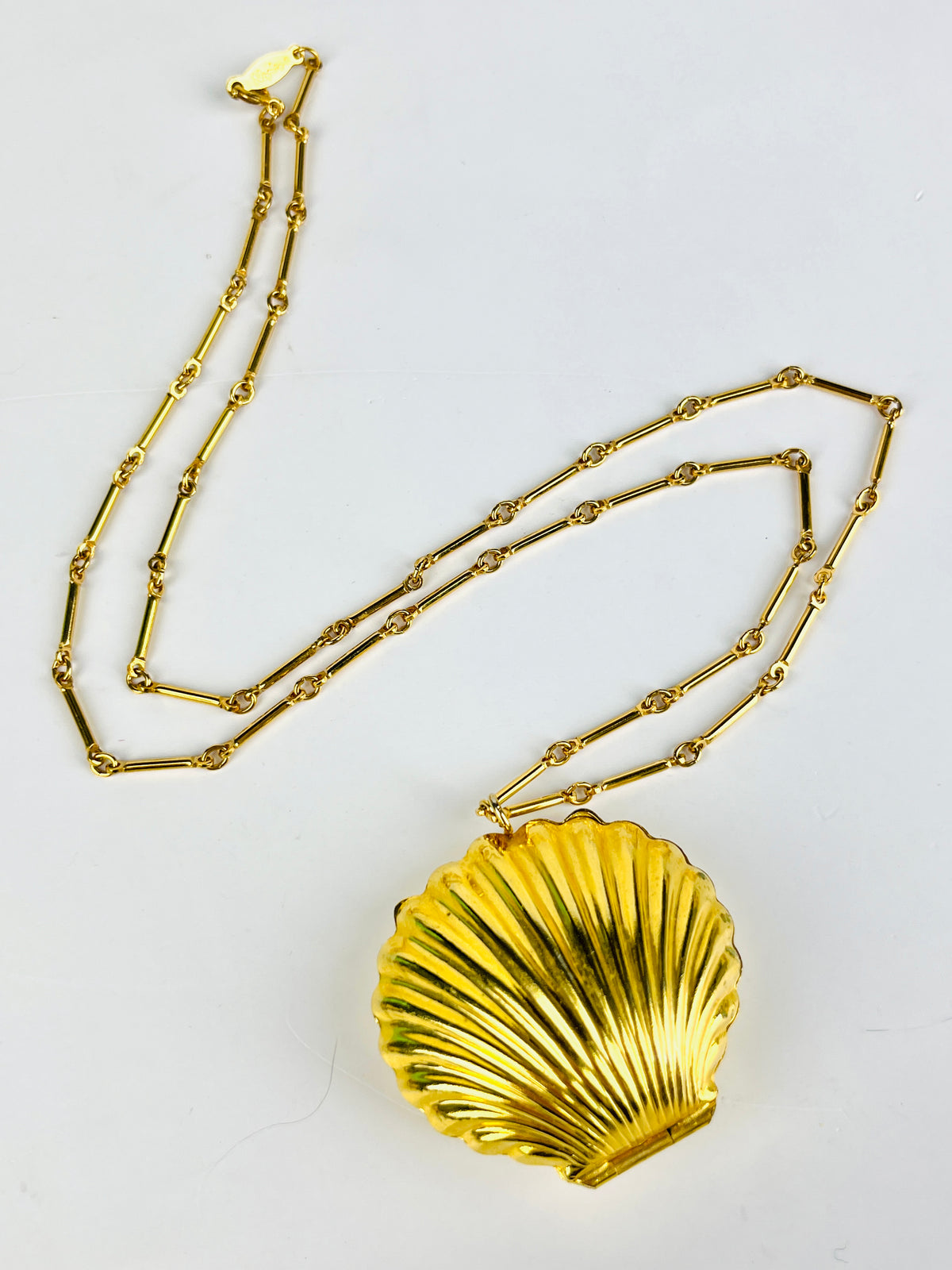 Vintage Napier Shell Locket Necklace