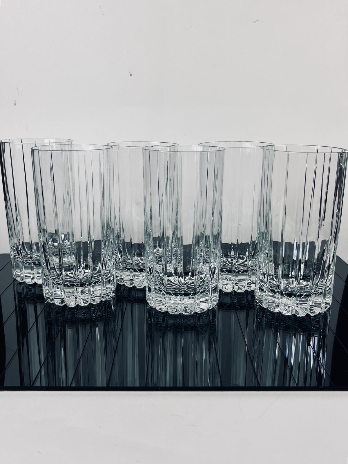 Vintage Fluted Crystal Glasses