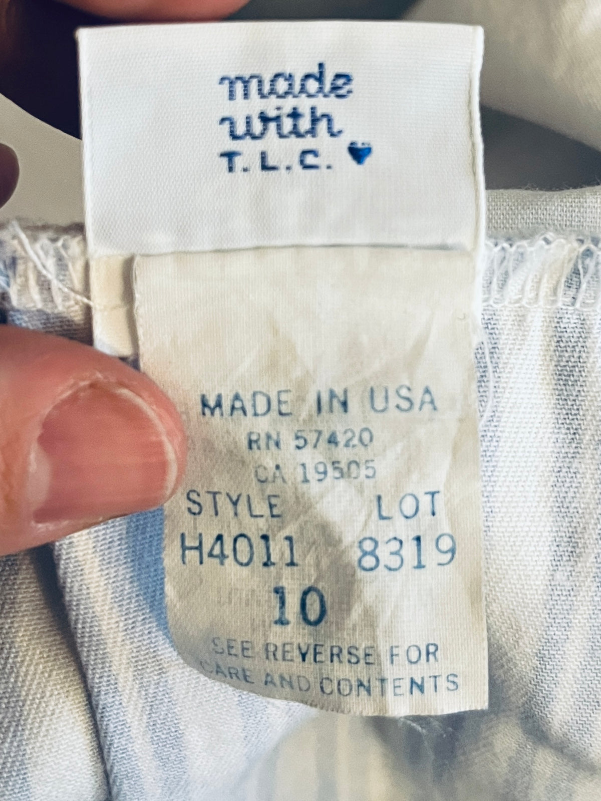 Vintage 1980s Striped & Floral Girls Dress