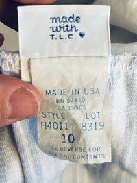 Vintage 1980s Striped & Floral Girls Dress