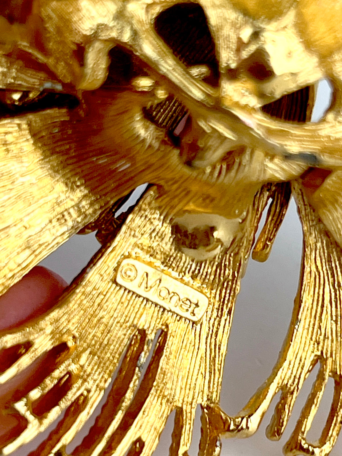 Vintage Gold Tone Monet Brooch