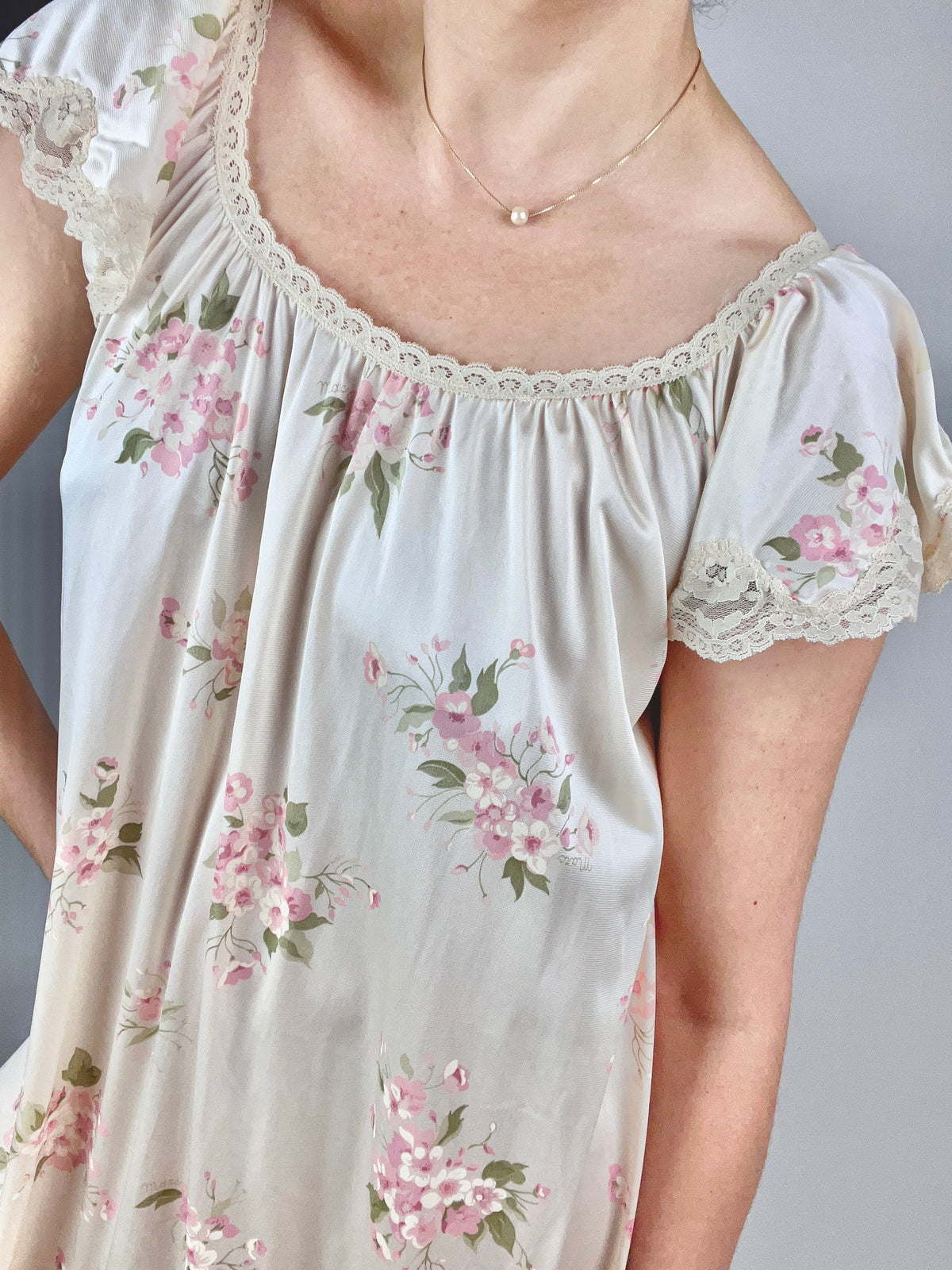 Vintage Floral Night Gown