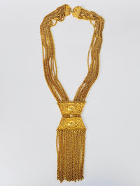 Vintage Goldette Egyptian Revival Pendant Necklace