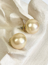 Vintage Faux Pearl Globe Earrings