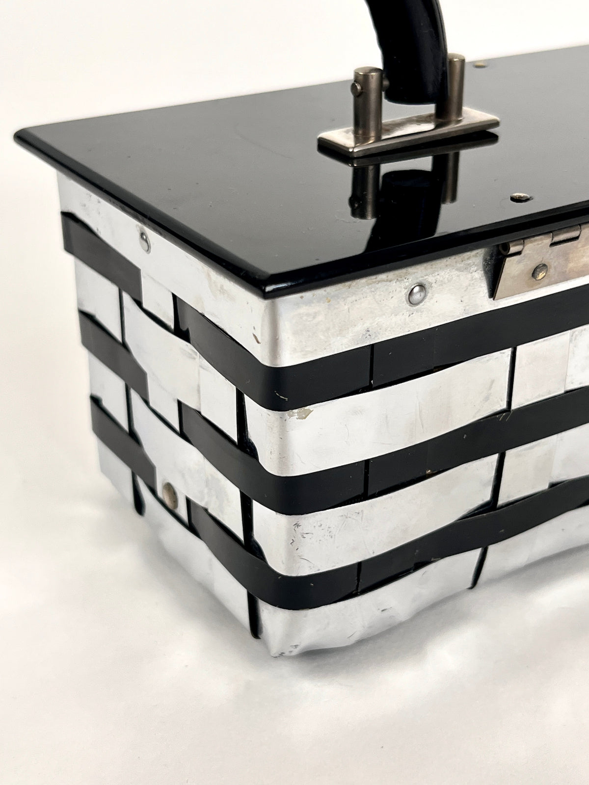 Vintage Chrome & Lucite Box Purse