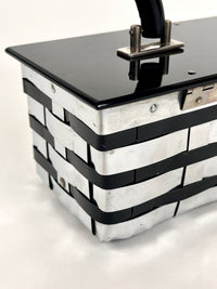 Vintage Chrome & Lucite Box Purse