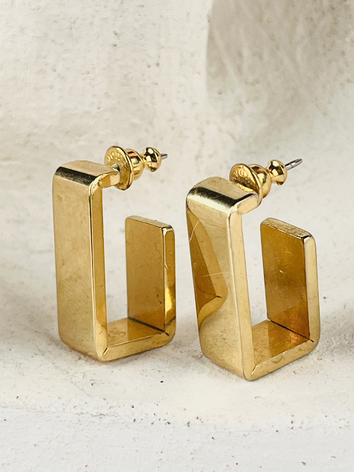 Vintage Rectangular Hoop Earrings