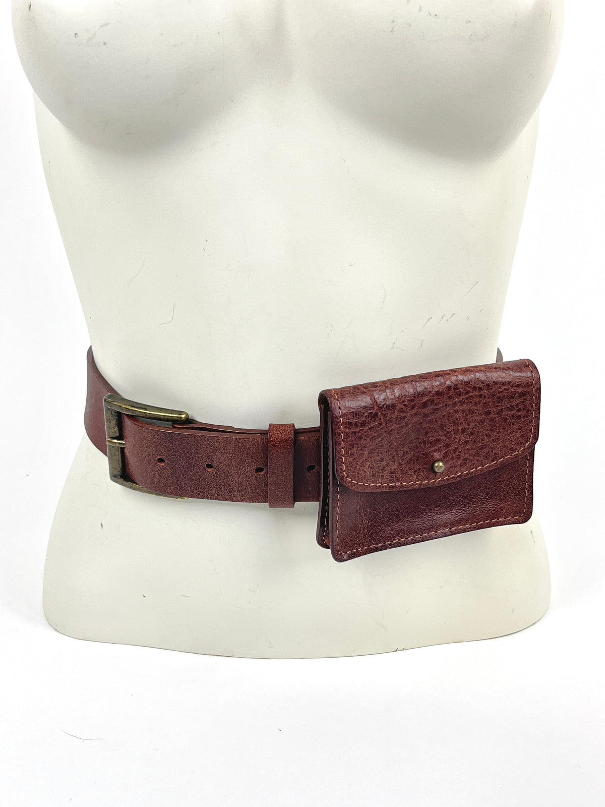 Vintage Leather Belt & Pouch by Streets Ahead