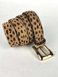 Vintage Calf Hair Leopard Print Belt