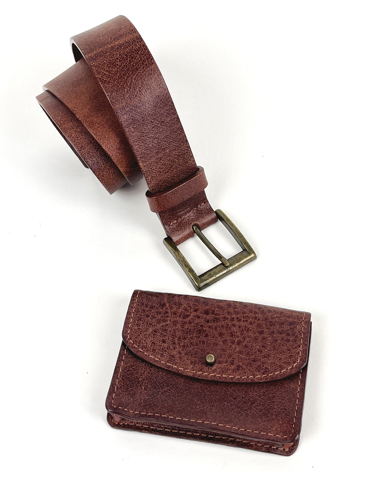 Vintage Leather Belt & Pouch by Streets Ahead