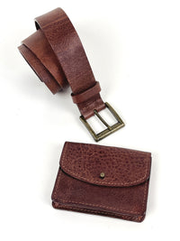 Vintage Leather Belt & Pouch by Streets Ahead