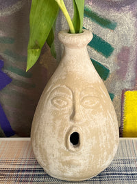 Vintage Terracotta Face Vessel